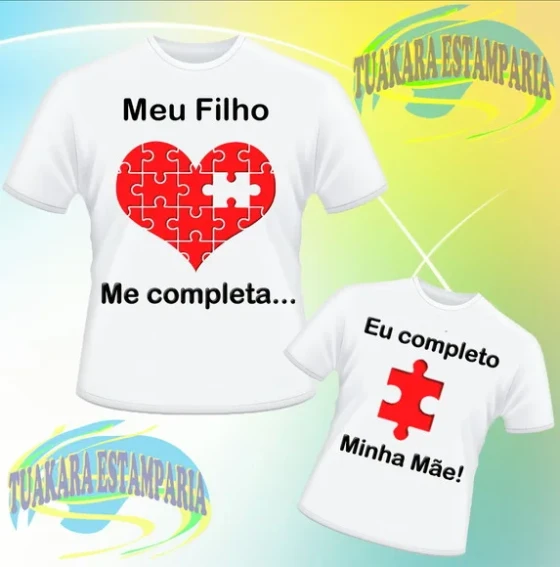 Kit Mãe e Filho - Coração Quebra Cabeça