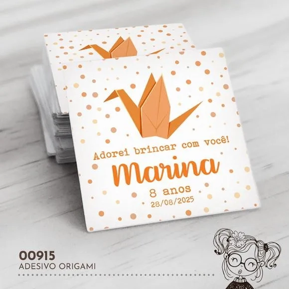 Adesivo Quadrado Origami - 00915