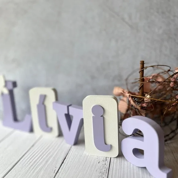 Blocos Nome Borboleta Decoração de Quarto de Bebê e Infantil