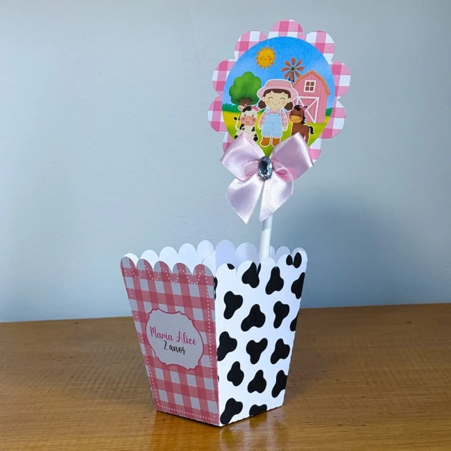 PEGUE E MONTE - Centro de Mesa FAZENDINHA MENINA - Decoração de Festa | Lembrancinhas | Aniversário | Personalizados