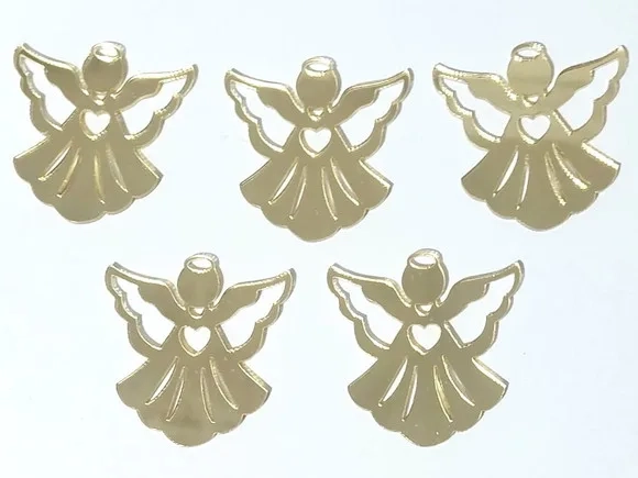 Aplique Anjo Vazado 3,5cm Acrílico Pacote com 10 Unidades