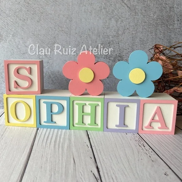 Candy Colors - Cubos 6x6cm Ts+ Dupla de Flor