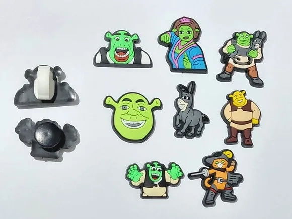 Pins de Tênis ou Crocs Sherek Emborrachado- 8 Unidades
