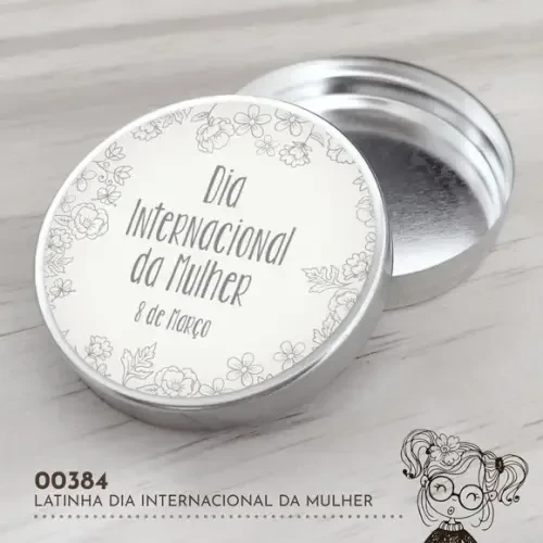 Latinha Adesivada Dia Internacional da Mulher - 00384