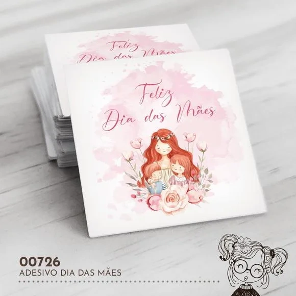 Adesivo Quadrado Dia das Mães - 00726
