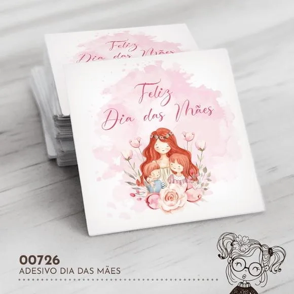 Adesivo Quadrado Dia das Mães - 00726