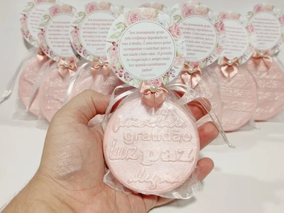 Lembrancinha de Aniversário: Sabonete Desejos de Gratidão G