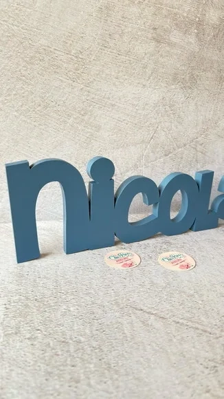 Nome em mdf - Linha Ch - Decoração Bebê e Infantil