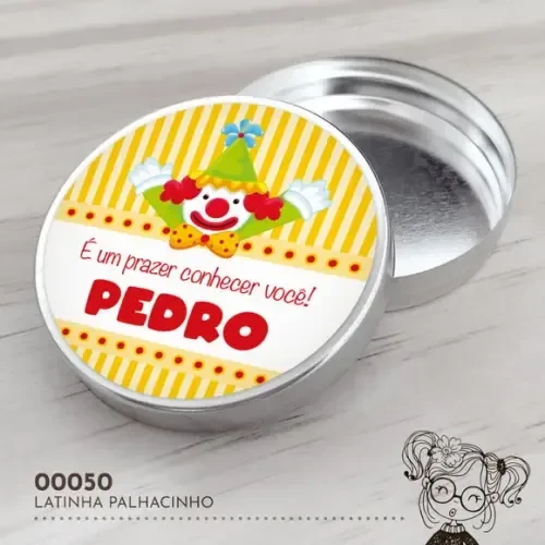 Latinha Adesivada Palhacinho - 00050