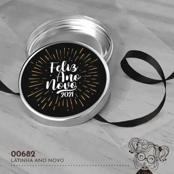 Latinha Adesivada Ano Novo - 00682