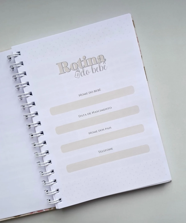 Diário de Rotina do Bebê Amamentação - Escolha a Capa
