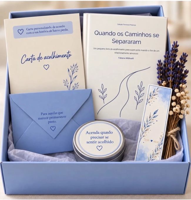 Caixa de Acolhimento Divórcio e Separação | Presente para Recomeçar | Travessia Recomeço