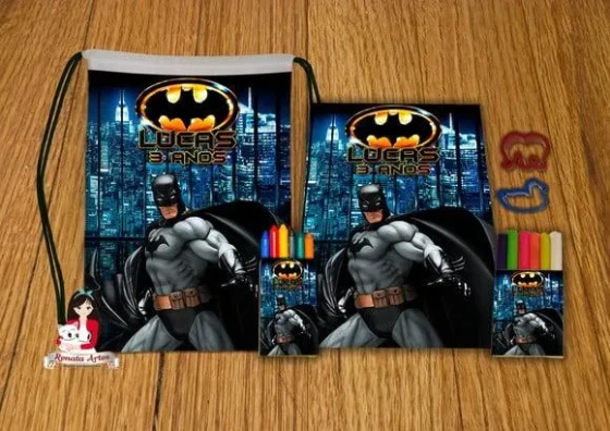 Kit Passatempo Personalizado na Mochila Batman
