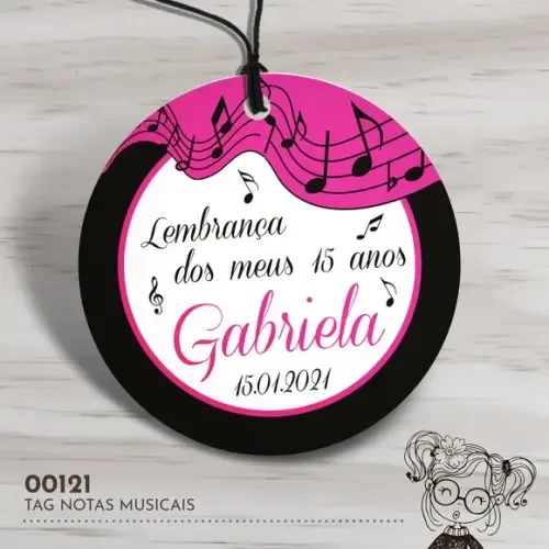 Tag Redonda Notas Musicais - 00121