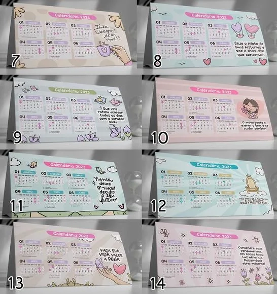 Calendário de Mesa Motivacional