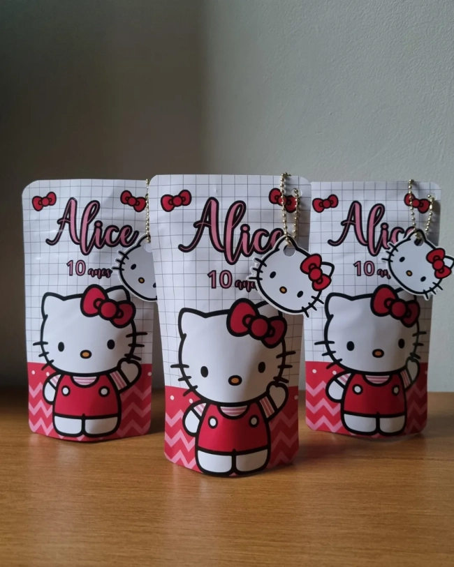 Saco Zip Lock 10x17 Lembrancinha Kitty