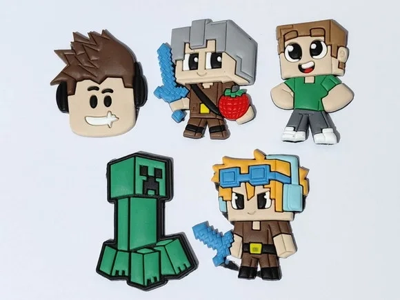 Aplique Minecraft Emborrachado Pacote com 5 Unidades