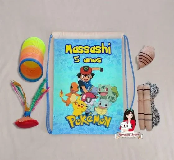 Mochila Boa Infância Tema Pokémon