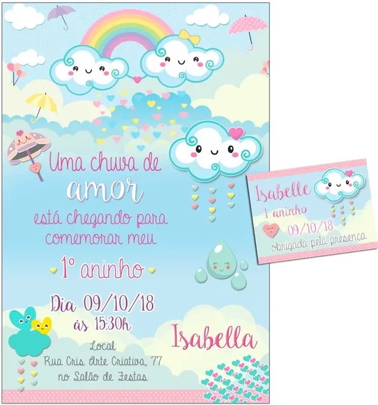 CONVITE DIGITAL C/TAG Chuva de Amor 1