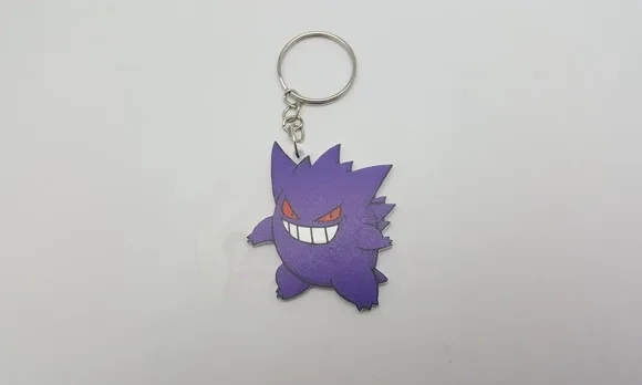 Chaveiro Pokémon Gengar em Acrílico Uv