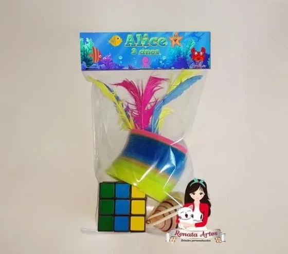 Kit Brinquedos Retrô Tema Fundo do Mar