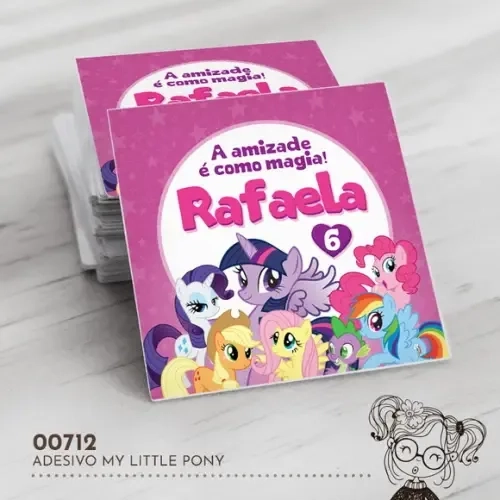 Adesivo Quadrado My Little Pony - 00712