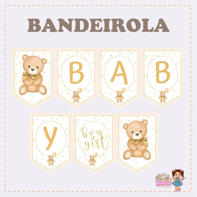 Kit Festa Só Um Bolinho CHA DE REVELAÇÃO NEUTRO - Decoração de Festa