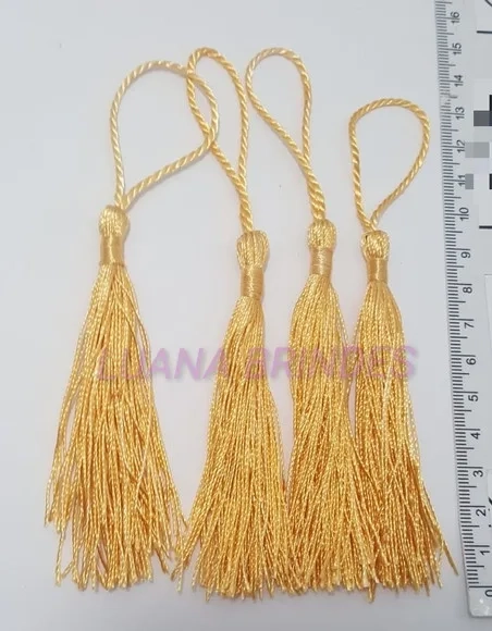 Pingente Tassel de Seda Laranja Pct 10 Unidades