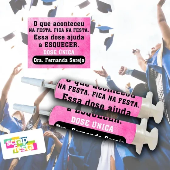 Seringa Personalizada Formatura Casamento Glicose com Tampa