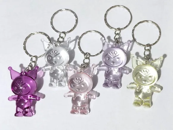 Chaveiro Kuromi Acrílico Pacote com 10 Unidades Coloridos