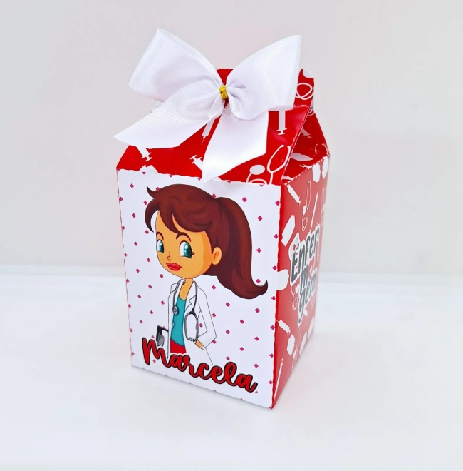 PEGUE E MONTE - Kit Festa ENFERMEIRA - Decoração de Festa - Caixinhas Personalizadas