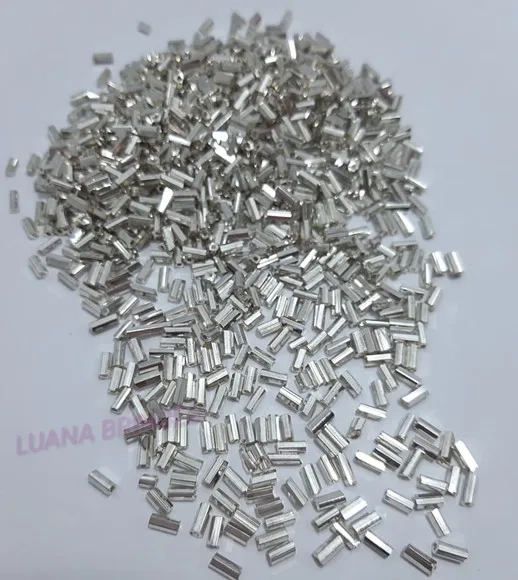 Canutilho Prata de acrílico - 4,5mm - pct com 50 gramas