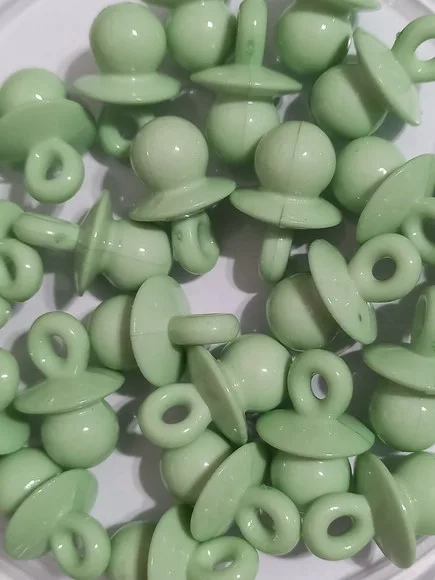 Pingente Chupetinha Verde Leitosa 2,5cm - 20 Unidades