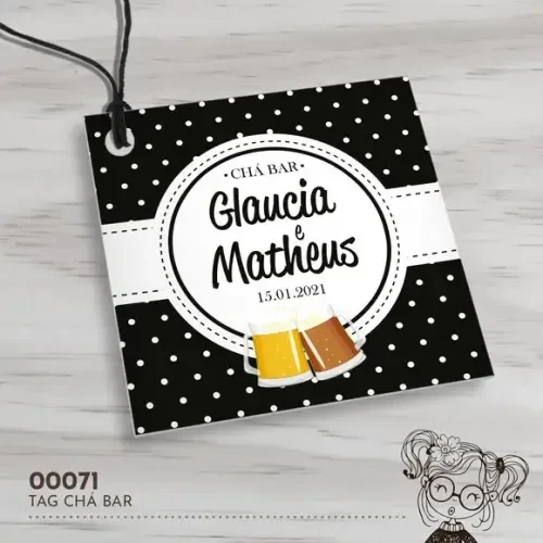 Tag Quadrada Chá Bar - 00071