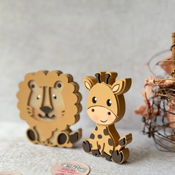 Girafa e Leão para Nicho - Decoração Bebê