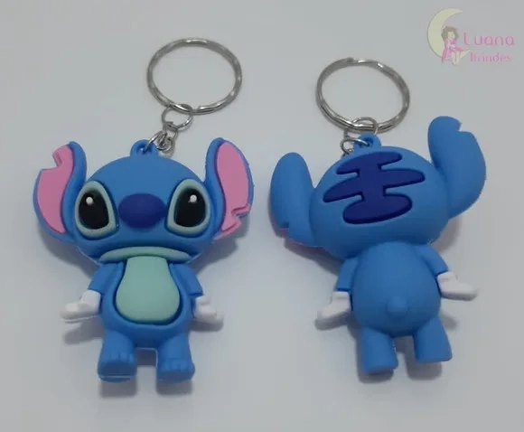 Chaveiro Lilo Stitch de Borracha - Pct C/2 Unid