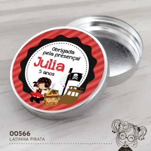 Latinha Adesivada Pirata - 00566