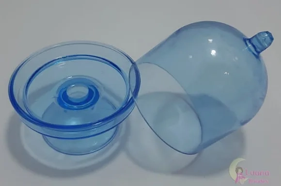 Mini Cúpula Azul Escuro de Acrílico - pct c/6 unidades