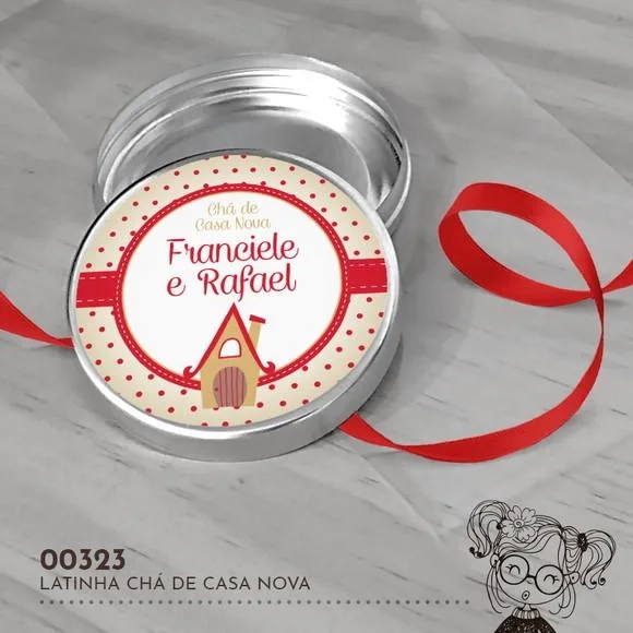 Latinha Adesivada Chá de Casa Nova - 00323