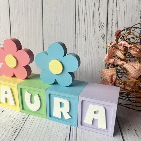 Flores Dupla de Cubos 6x6cm Candy Ts Decoração Bebê