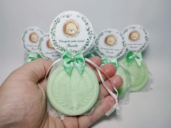 Lembrança de Nascimento Sabonete Letra Inicial Personalizada