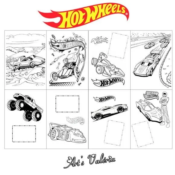 Álbum de Figurinhas Hot Wheels - 10x15cm