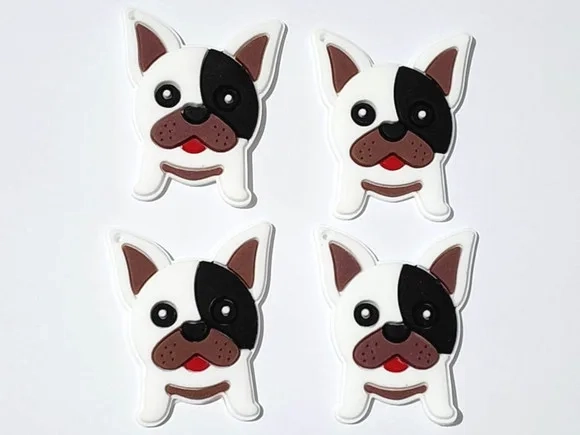 Aplique Cachorro Emborrachado Pacote com 6 Unidades
