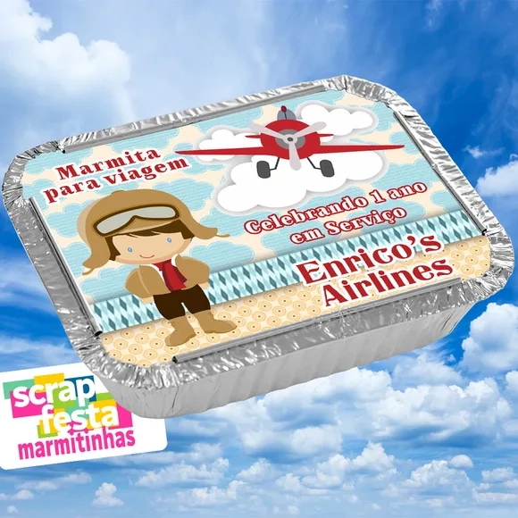 Marmitinha Personalizada Festa Aviador