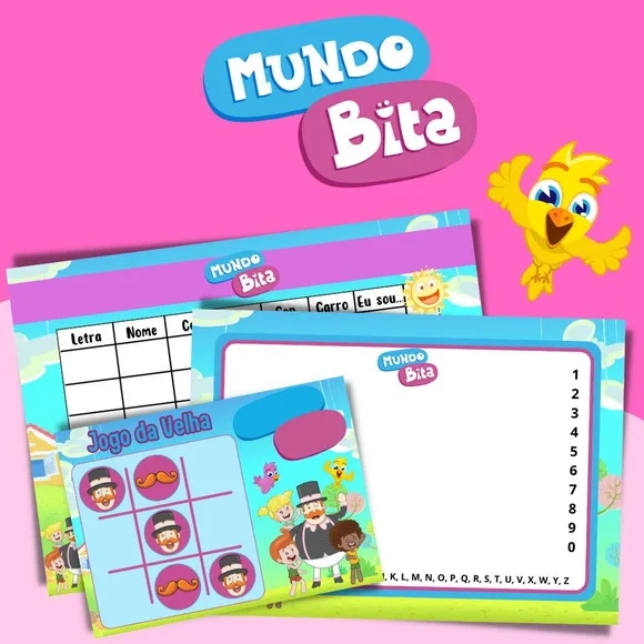 Kit Jogos Personalizados ( Lousa, Stop, Forca ou Velha )
