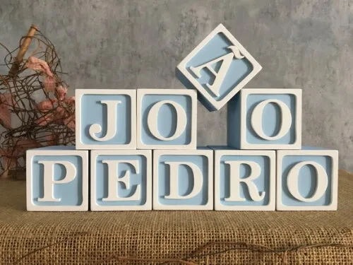 Cubos Personalizados com Nome e Moldura 6x6cm
