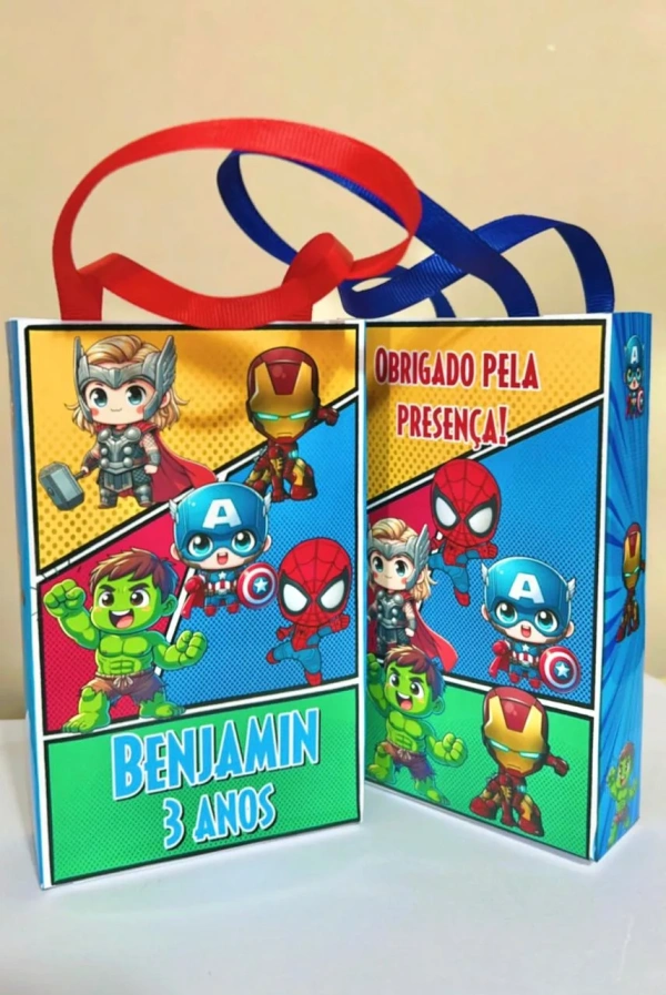 Sacolinhas Personalizada Vingadores Baby Lembrancinhas Para Aniversário