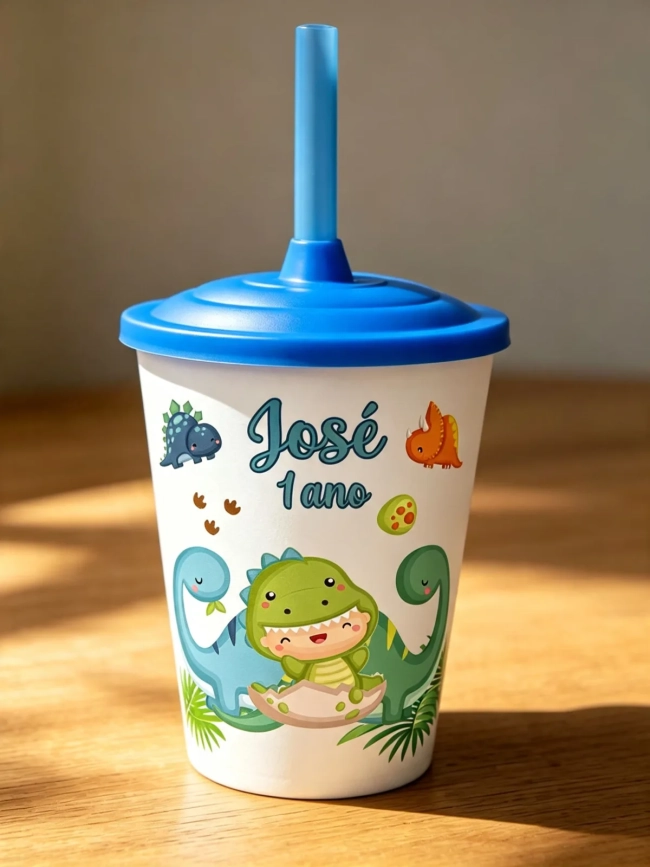 Copo Twister Personalizado Dinossauro Baby