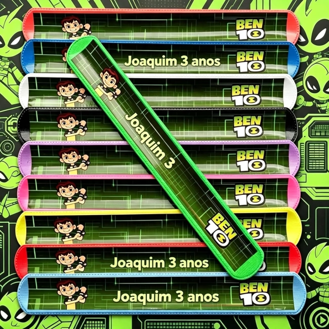 Pulseira Bate e Enrola Personalizada do Ben 10