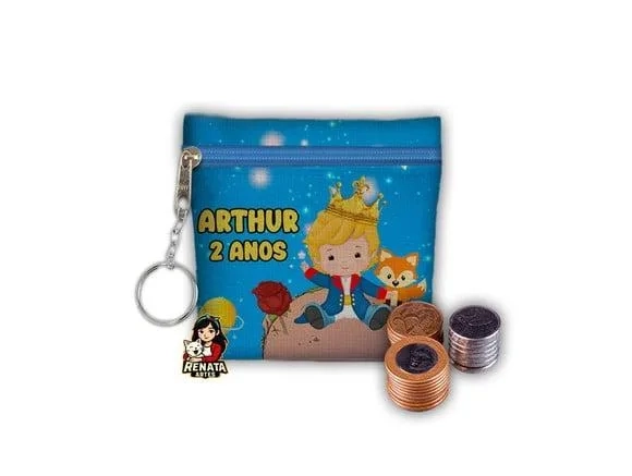 Chaveiro Porta Moedas Personalizado Pequeno Príncipe